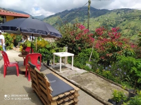 pequeña casa en finca cafetera
